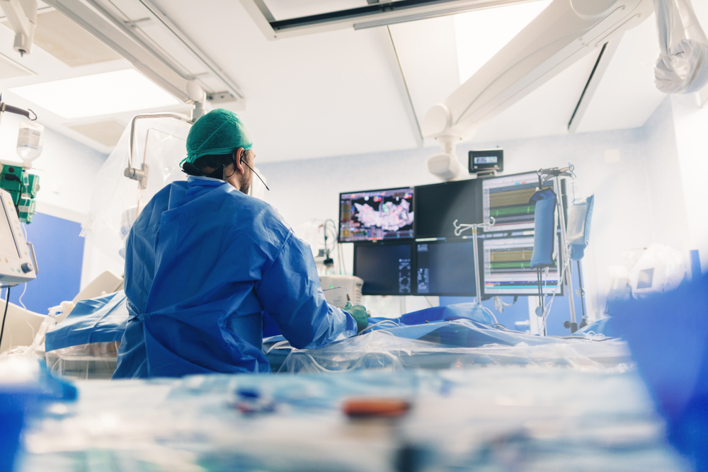 doctor performing radiofrequency lesioning